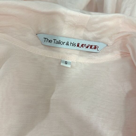 The Tailor & His Lover Bow Bow Shirt Oversized Fit In Pale Pink Size S - Picture 7 of 10